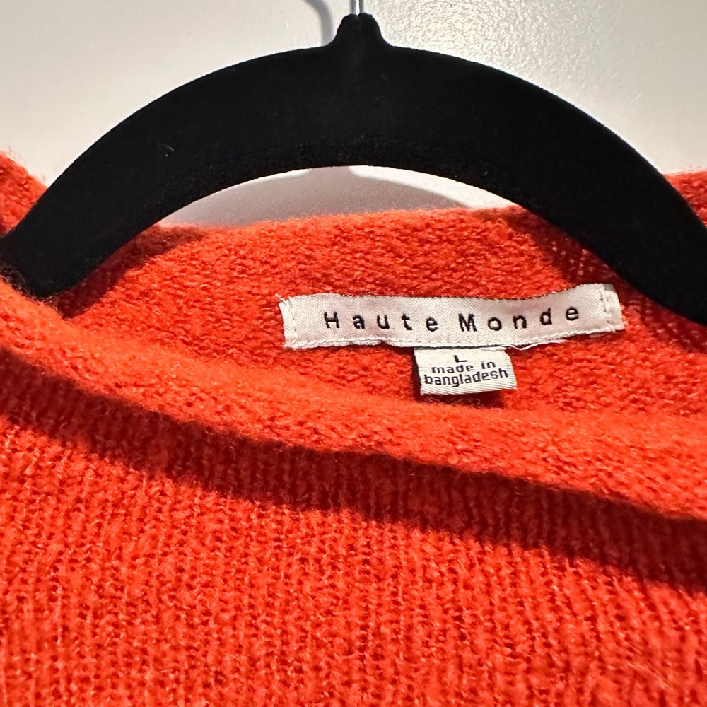 Women's Orange Haute Monde orange sweater - Picture 3 of 4